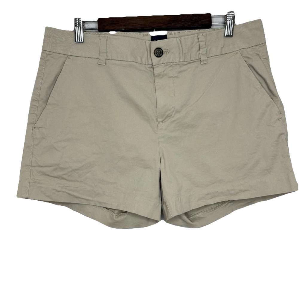 Gap Girlfriend Shorts Khaki High Rise Relaxed 12 Chinos Beige‎ Minimalist Preppy